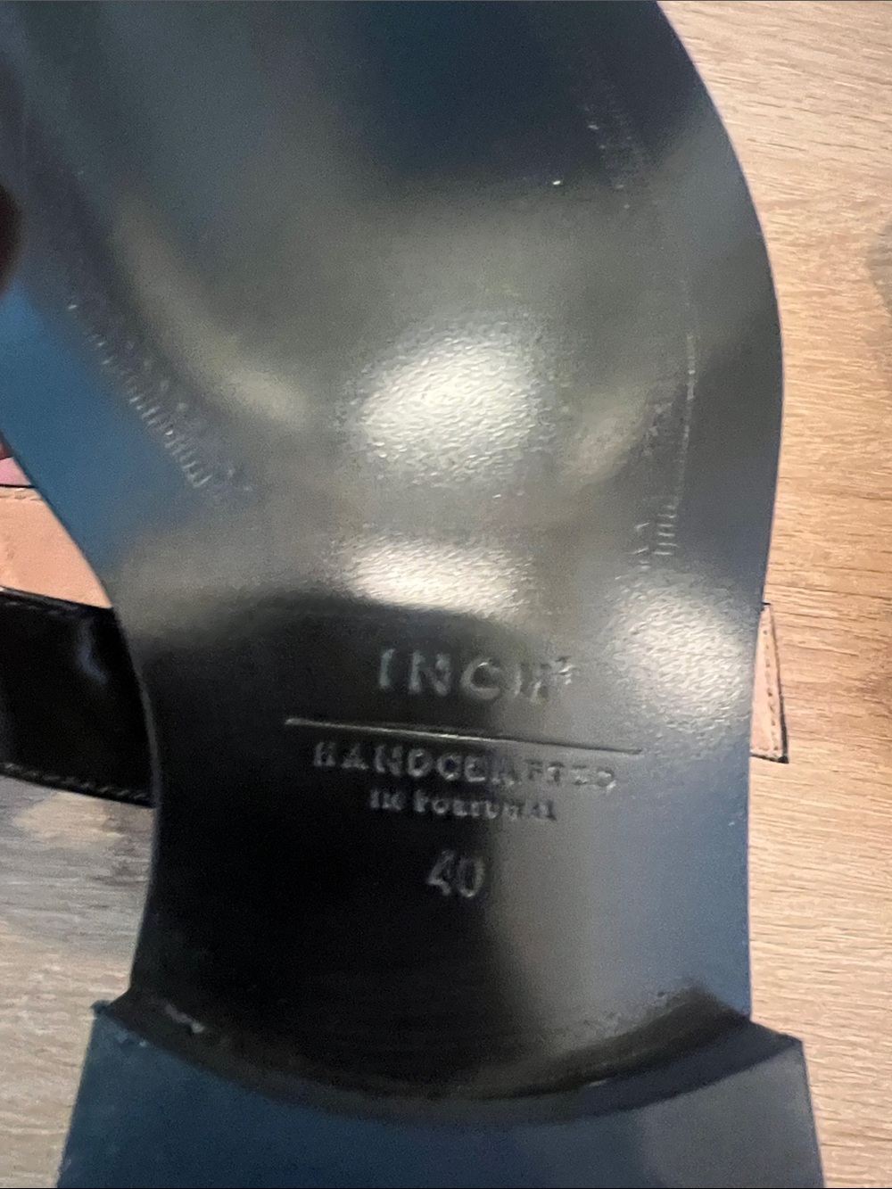 INCH² Caviar Black Leather Mary Jane Flats Size EU 40/US 10 - Picture 10 of 10